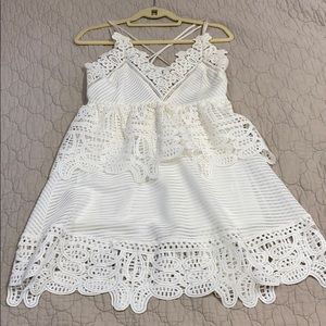 Ivory mini a line dress